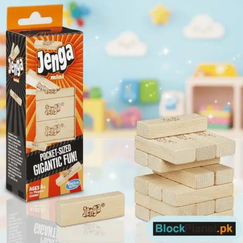 Classic Jenga Wooden Stacking Tower Board Game for Kids & Adults