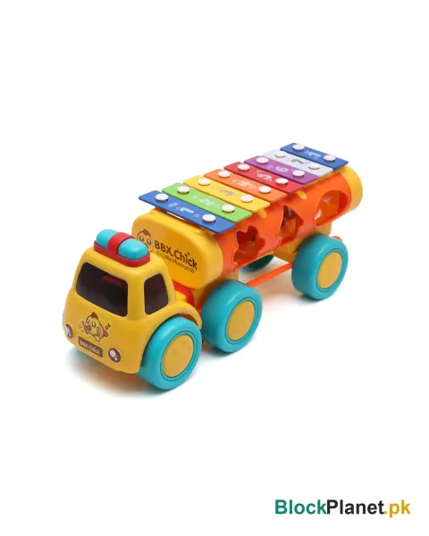 Xylophone Knocking Piano Truck With Blocks