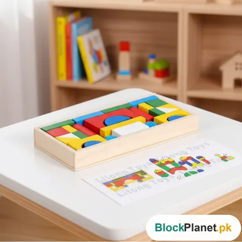 Classic Wooden Building Blocks - 26 Piece Set | 2025-9