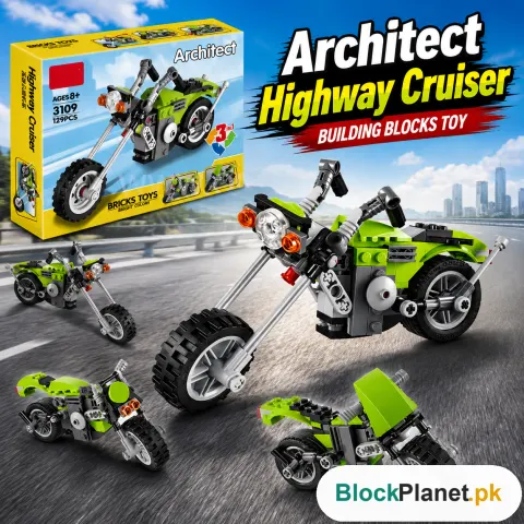 Architect Highway Cruiser 3-in-1 Building Blocks Set – (129 Pieces | 3109)