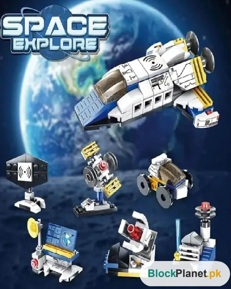 Space Explore Block Set 6-in-1 Spacecraft – 310 PCS