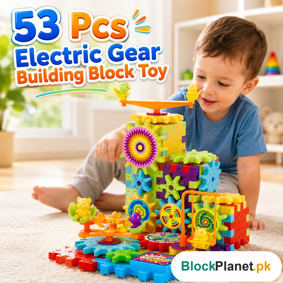 53 Pcs Electric Gear Building Block Set for Kids (2808)