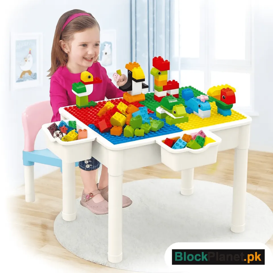 DIY Animal World Table Building Blocks For Kids - 102 Pcs