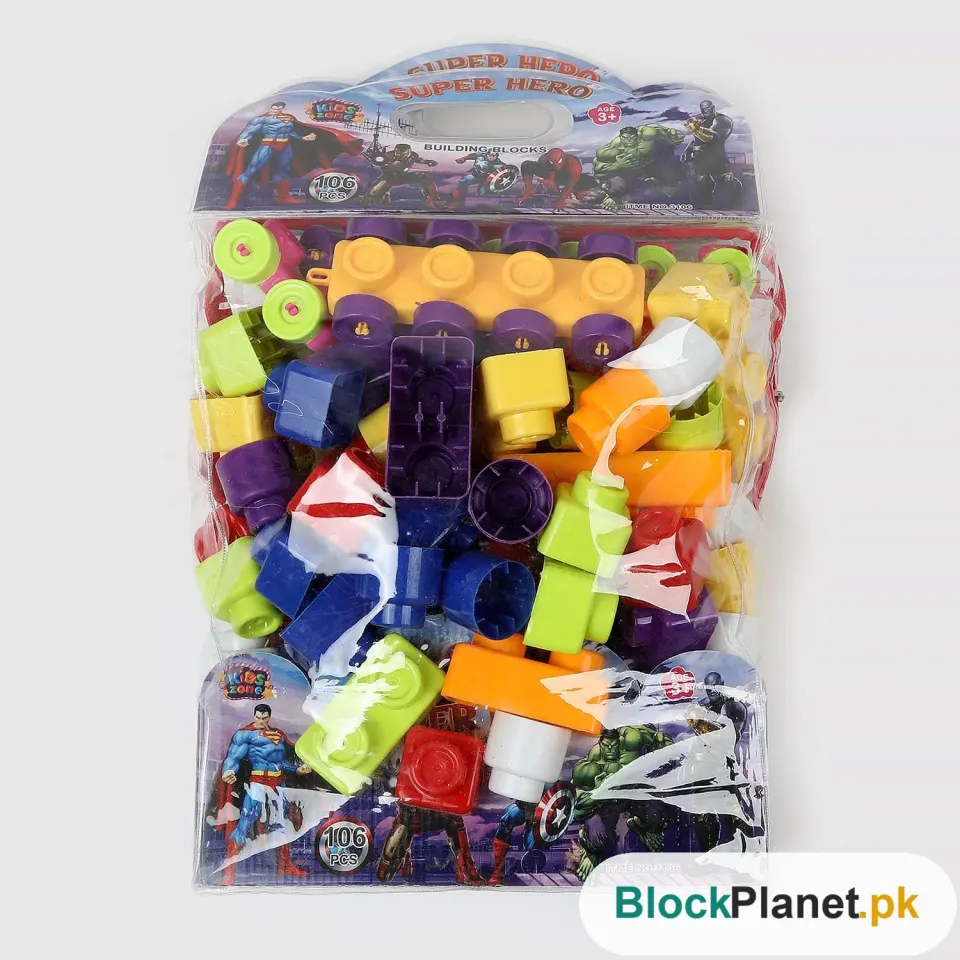 Kids Block Bag 106 Pcs - Multi Color